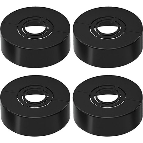 Set Mit 4 Duschventilen Inklusive Rosette, 3 Größen In 1 (schwarz 70 X 30 Mm) Für Heizungsrohre, Heizkörperrohrabdeckungen, Duscharmaturen Und Zubehör