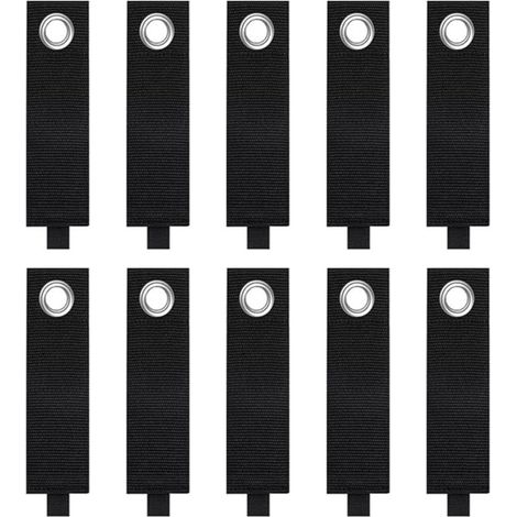 10er-pack Verlängerungskabel-organizer, Robuste Verlängerungsbänder, Tragbare Klett-kabelbinder Mit Ösen Zur Aufbewahrung Von Gartenschläuchen, Seilen Und Kabeln