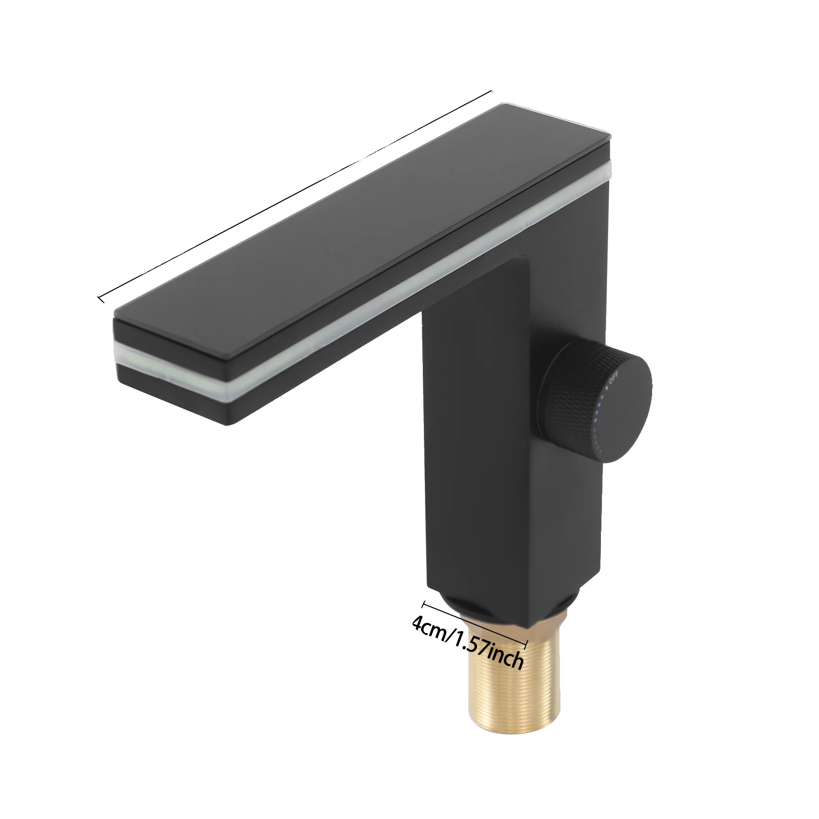 Badarmatur, Digitalanzeige, Modernes Design, Schwarz