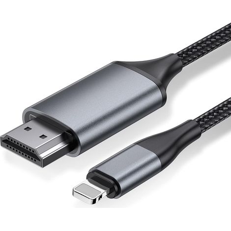 Lightning-auf-hdmi-adapter, 2 M, 1080p-auflösung Für Iphone, Ipad, Videoprojektion