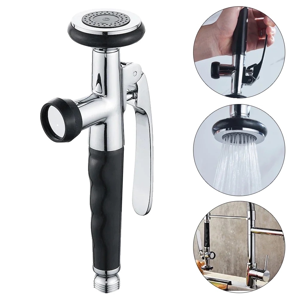 Küchenbrausekopf, Ergonomischer Griff, Robustes Messingmaterial, Schwarz