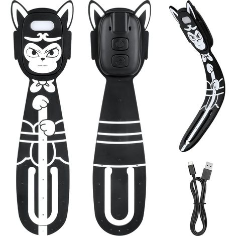 Leselampe, Schwarze Mini-lampe Und 2-in-1-led-lesezeichenleuchte Für Bücherliebhaber, Taschenlampe Für Erwachsene Und Kinder, Geschenk Für Leseratten, 3 Modi Und 5 Helligkeitsstufen