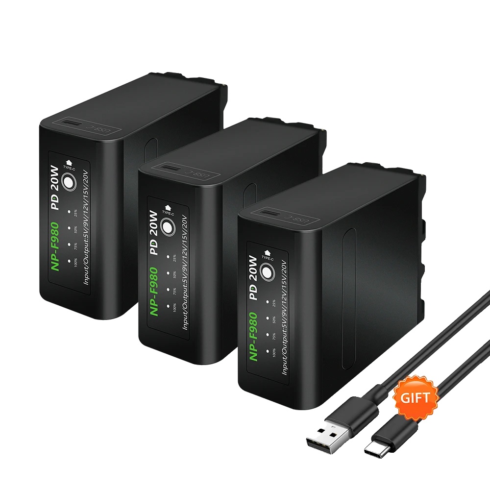 Akku, 10800 Mah Kapazität, Usb-aufladbar, 3 Stück