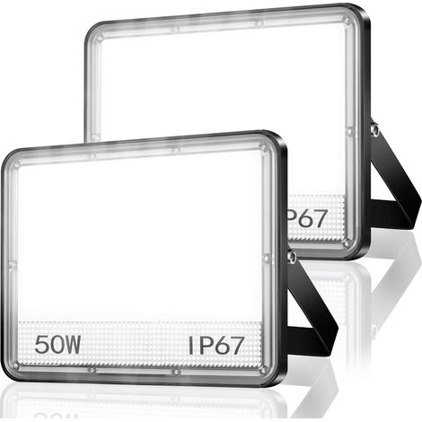 X 50-w-led-fluter, 5000 Lm, Kaltweiß, Ip67 Wasserdicht, Aluminium, Für Garten, Terrasse, Garage