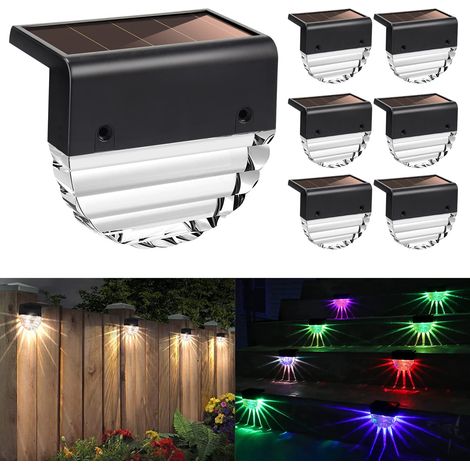 Gartenleuchten Für Den Außenbereich, Solarlampen Für Wasserdichte Gartenbeleuchtung, Dekorative Solarzaunbeleuchtung Mit 2 Led-modi: Warmweiß/farbwechsel