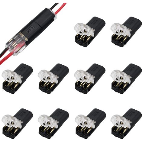 Niederspannungs-drahtverbinder, 10 Stück, 2-polige Elektrische Drahtverbinder, Für Kabel Mit 18–22 Awg –