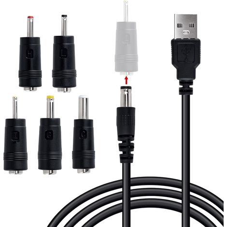 Usb-zu-dc-kabel, 5 Anschlüsse, 1 Meter, Für Router, Kameras, Led-streifen