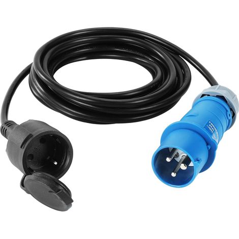 Cee-adapterkabel, 230 V, 16 A, 3-polig, Rechtwinkliger Schuko-stecker, Ip44, Für Wohnmobil/boot