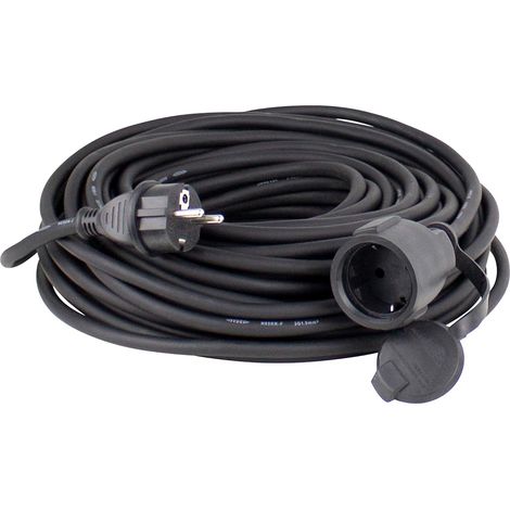 Verlängerungskabel H05rr-f 3g1.5 Ip44 Schwarz Für Den Außenbereich, Gartenrasenmäher