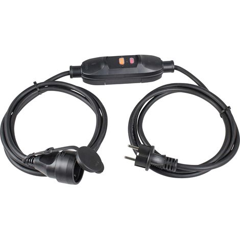 X 3 M Verlängerungskabel, Schuko-stecker Mit Schalter, Ip44-gummikabel, Für Den Außenbereich