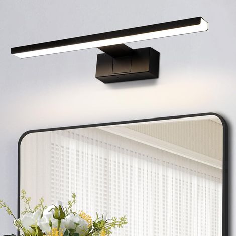 Led-wandleuchte, Ip44 Wasserdicht, Schwarz, 30 Cm, 6 W, 4000 K, Für Badezimmer