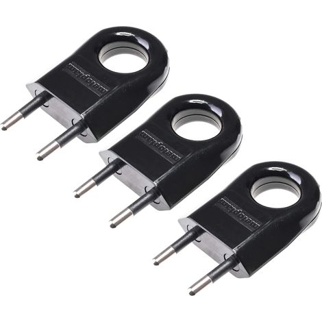3er-pack Euro Schuko 230v 6a Kupfer Abs Flachstecker Für Verlängerungskabel Und Haushaltsgeräte