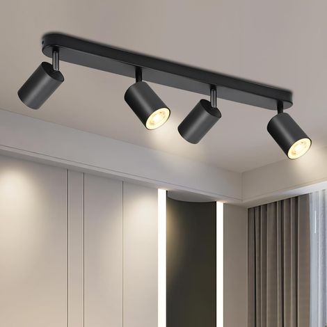 Verstellbare Gu10-deckeneinbaustrahler Aus Schwarzem Aluminium Für Die Innenbeleuchtung In Küche, Wohnzimmer Und Schlafzimmer