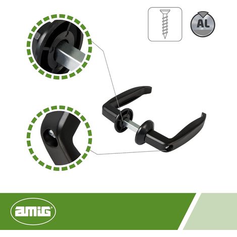 Set Mit 4 Schwarzen, Quadratischen 8-mm-rosettengriffen Aus Aluminium Für Innen- Und Außentüren