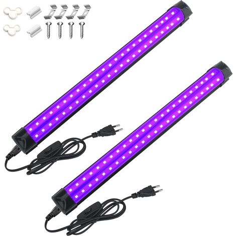 Stück Schwarzlicht, 10-w-uv-led-leiste, 395-nm-aluminiumrohr, Tragbare Lampe, Halloween-weihnachtsparty