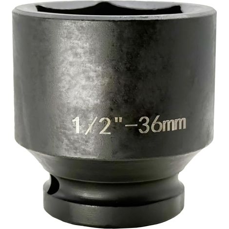 X 36-mm-schlagschrauber-einsatz, Chrom-molybdän-stahl, 6-kantiges Profil, Für 1/2"-schraubenschlüssel, Professioneller Einsatz