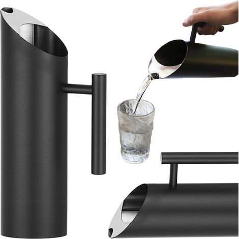 Edelstahl-wasserkrug, 1,5 L, Ergonomischer Edelstahlgriff, Hochglanzpoliert, Für Zuhause, Restaurant Oder Bar