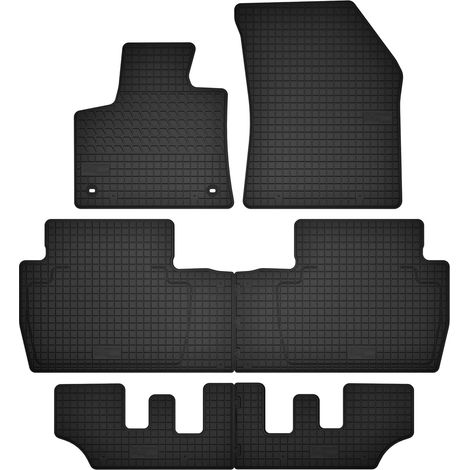 Gummifußmatten Für Peugeot 5008 Ii, Cp2-befestigung, Schwarz, Crossover