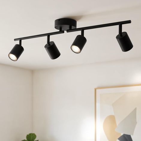 Deckenstrahler, 350° Verstellbar, Gu10-fassung, Schwarzes Metall, Küche/schlafzimmer