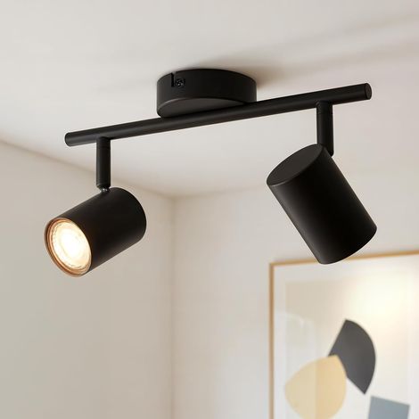 Verstellbare Deckenspots, Mattschwarzes Metall, Gu10-fassung, Für Küche, Schlafzimmer, Flur