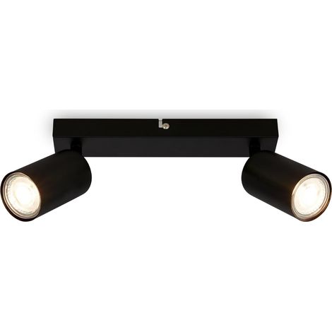 Led-deckenleuchte, Gu10-fassung, Max. 9 W, Schwarzes Metall, Verstellbar, Wohnzimmer, Schlafzimmer, Küche