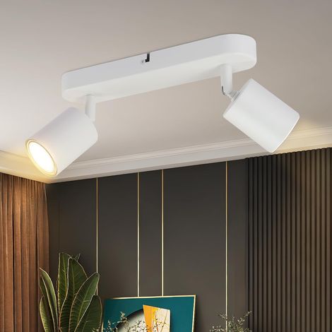 Led-deckenstrahler, 350° Drehbar, Schwarzes Metall, Gu10-sockel, Wohnzimmer/küche