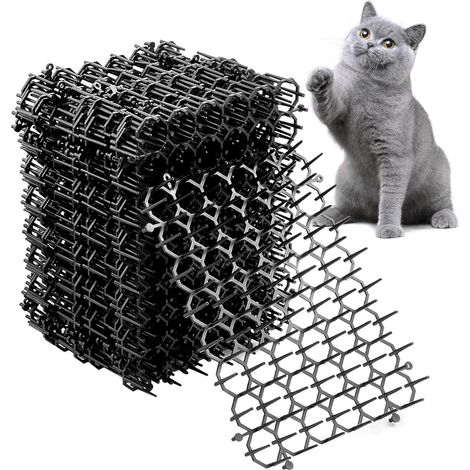 12 Katzenabwehrmatten, 20,5 X 15 Cm, Pp-kunststoffspitzen, Abwehrgitter Für Innen- Und Außengärten