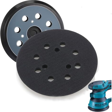 Schleifteller Mit 8 Löchern, 125 Mm, Pu, Für Exzenterschleifer, Kompatibel Mit Makita