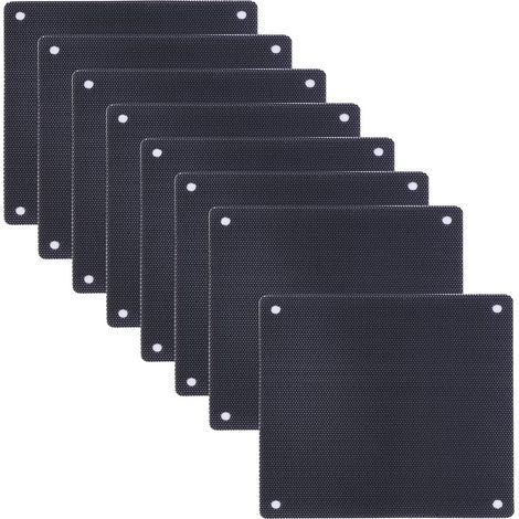 8-teiliger Staubfilter, 12 X 12 Cm Pvc-gewebe, Schwarz, Für Pc-lüfter