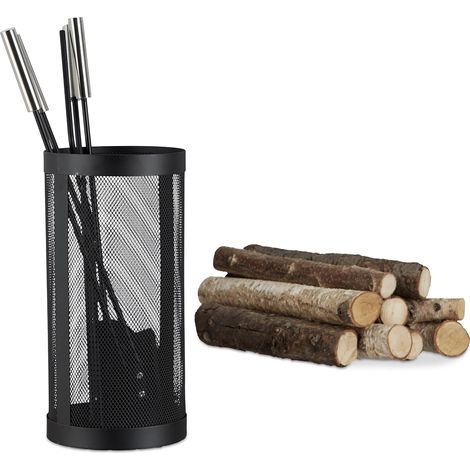 Kaminwagen-set, Stahl, Edelstahlgriffe, 4-teilig, Für Den Innenbereich