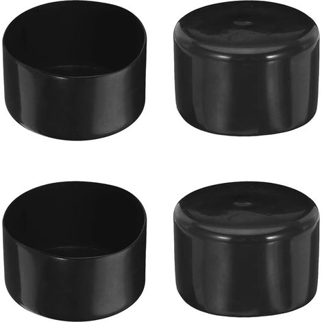Set Mit 4 Gummiendkappen (70 Mm), Flexible Pvc-schutzkappen, Für Rohre, Zäune, Möbel