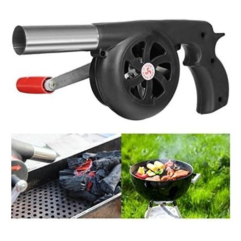 Manuelles Gebläse Aus Kunststoff Und Metall, Für Grillen, Camping Und Picknick