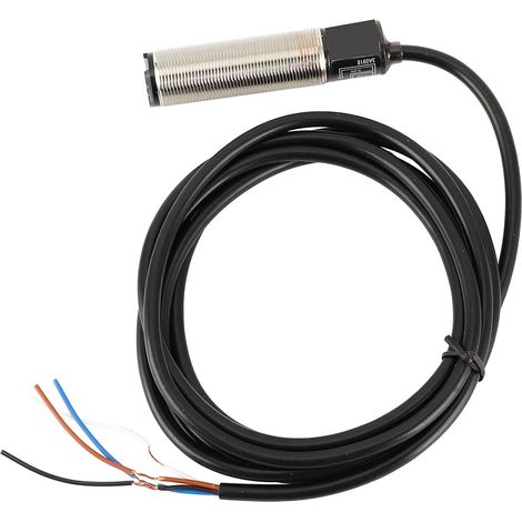 Zylindrischer Fotoelektrischer Schalter, 100 Mm Erfassungsbereich, 2 M Kabel, 12–24 V Dc Spannung, Für Undurchsichtige Objekte