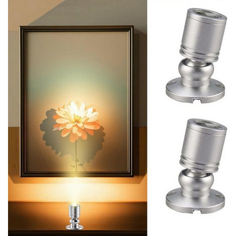 Set Mit 2 Um 360° Drehbaren Led-strahlern, Usb-aufbaumontage, 3000k Warmweiß, Für Kleiderschrank/flur