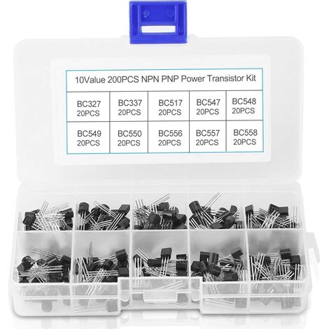 200 Transistoren, Npn To-92-bausatz, 10 Werte Bc547, Für Elektronik
