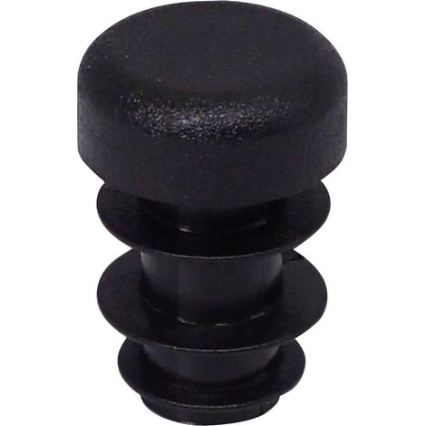 Packung Mit 40 Runden Rohrendkappen 10 Mm, Schwarzer Kunststoff, Ral 9005, Für Zaunpfosten