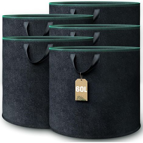 Geotextil-pflanzsäcke 60l Mit Griffen Für Kartoffeln, Tomaten, Erdbeeren, Garten, Balkon