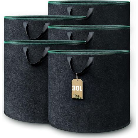 Geotextil-pflanzsäcke À 30 L Mit Griffen Für Kartoffeln, Tomaten, Erdbeeren, Garten, Balkon
