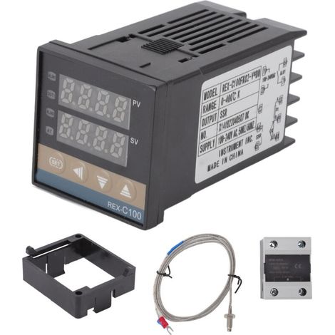 Temperaturregler-thermostat Aus Kunststoff, 0 Bis 400 Grad Celsius, Mit Thermoelementrelais, Typ K, 100–240 V