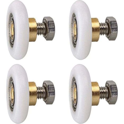 Duschkabinenrolle, Duschtürrolle, Schiebetürrolle, Ersatzrolle Für Duschkabine, 4 Stück (20 Mm)