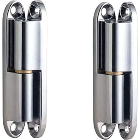 Hochleistungs-türscharnier, 2er-set, Hochleistungs-türscharnier, Möbelscharnier Aus Zinklegierung, Türscharnier Zum Anschrauben, Mit 8 Schrauben, Scharnier Zum Anschrauben (14 X 80 Mm)