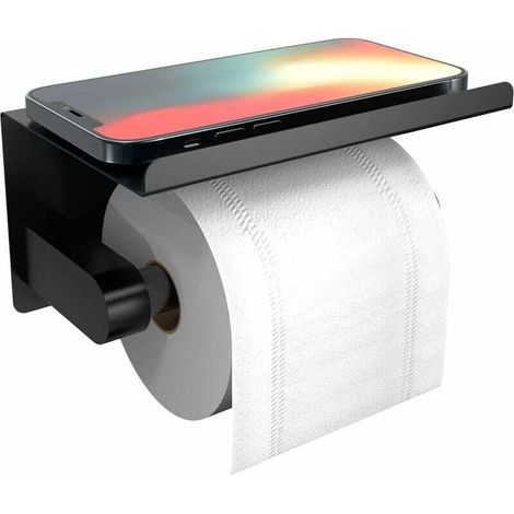 Selbstklebender Toilettenpapierhalter Mit Handyhalterung, Wandmontierter Toilettenpapierhalter, Toilettenpapierhalter Aus Edelstahl Mit Ablage, Toilettenpapierspender