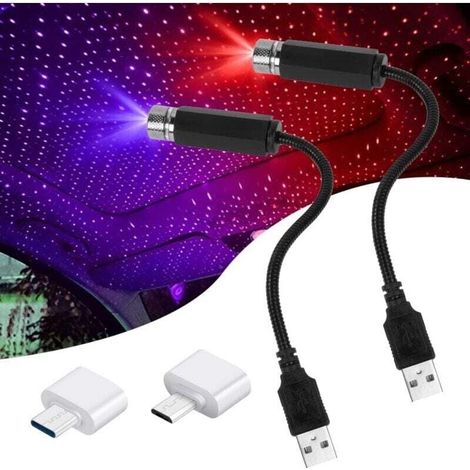 Sternenhimmelprojektor Mit Stimmungsvollem Led-licht, Einstellbarem Rotem Nachtlicht Mit Mehreren Modi, Romantischer Beleuchtung Für Auto Oder Party Mit Usb-anschluss.