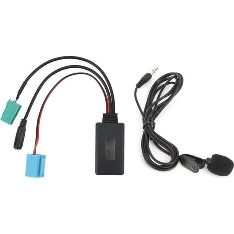 6-poliges Bluetooth-audiokabel, Aux-in-adapter Für Autoradios Mit Mikrofon, Kompatibel Mit Clio/espace/megane