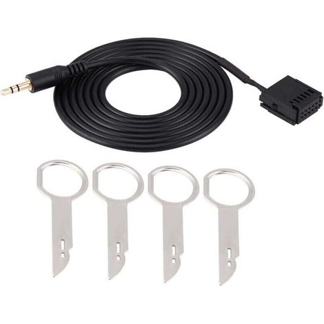 Aux-audiokabeladapter Für Ford 6000cd Mondeo Fiesta Mit Werkzeug Und Schraubenschlüsseln Zum Ausbau Des Cd-players