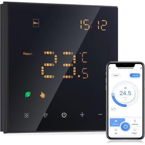 Wlan-smart-thermostat, Wöchentlich Programmierbar, 16 A Wandmontage, Für Elektrische Heizung