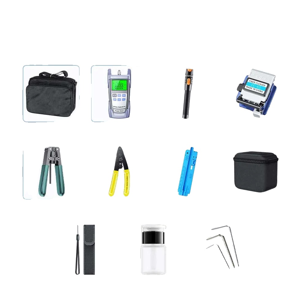 Glasfaser-werkzeugset, Optischer Leistungsmesser, Visueller Fehlerortungsgerät, 11 In 1 (sq-6szh-kit)