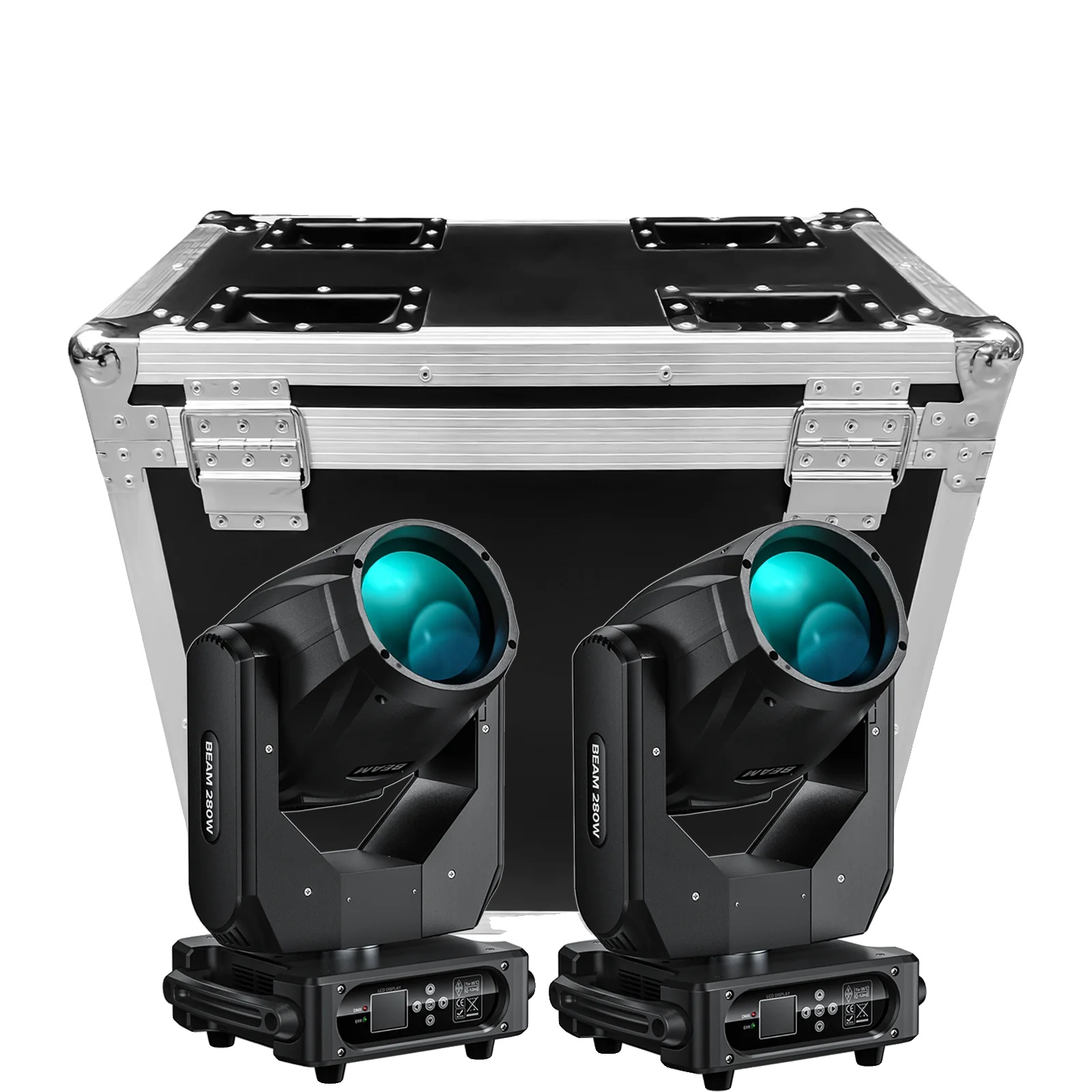 Flightcase, Robuste Konstruktion, Eva-schaumstoffpolsterung, Kompatibel Mit 280-w-10r-moving-head-scheinwerfern, Übersichtliches Staufach, Abnehmbarer Deckel Für Schnellen Zugriff