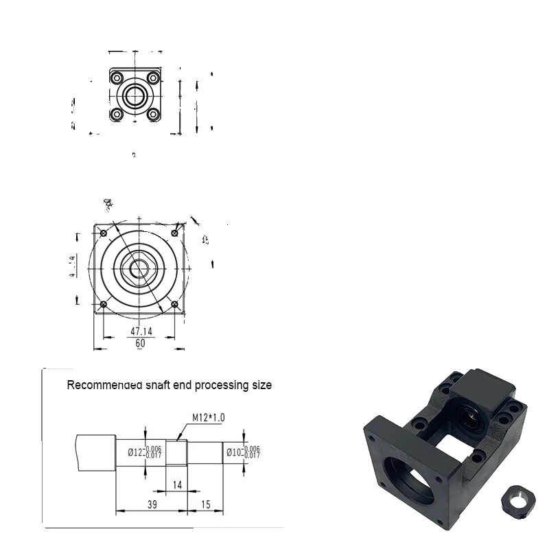 Schrittmotorhalterung, Kompatibel Mit Nema23 Und Nema34, Robuste Metallausführung, Hm12-57, C5 Schrägkontakt