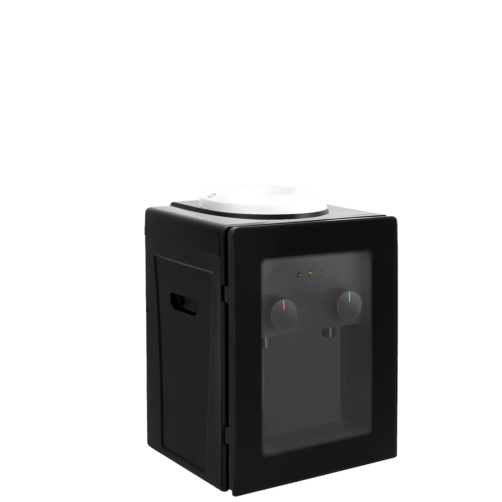 Wasserspender Mit Heiß- Und Kaltwasserfunktion, Edelstahl-design, Schwarz
